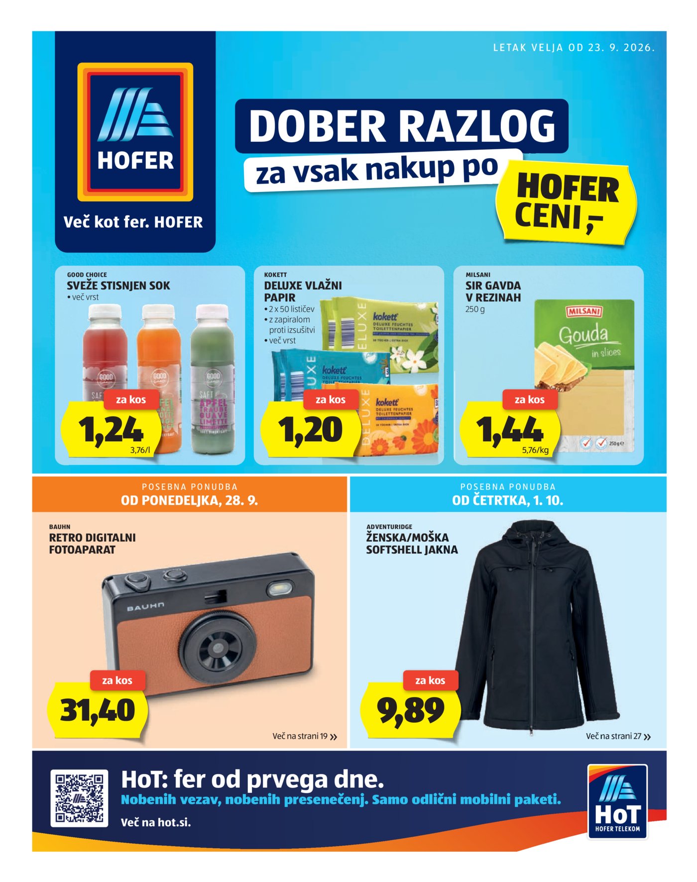 Hofer katalog Akcija 23.09.-01.10.2026.