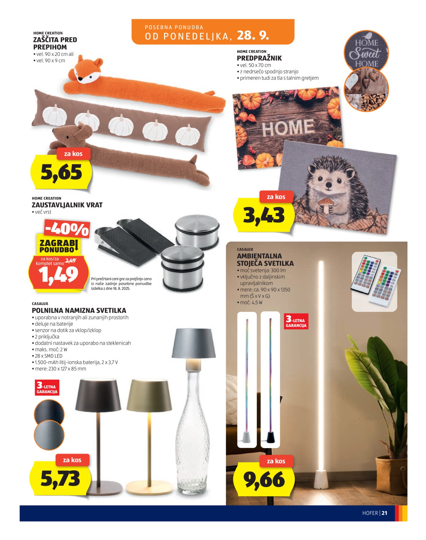 Hofer katalog Akcija 23.09.-01.10.2026.