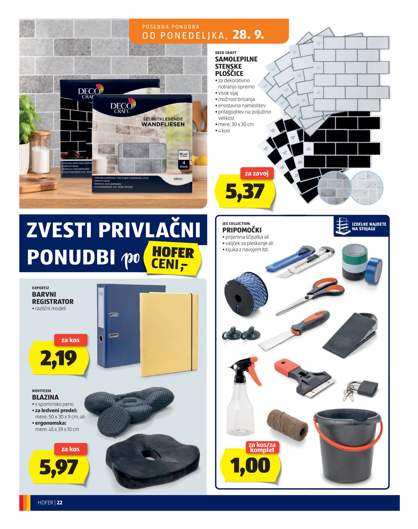 Hofer katalog Akcija 23.09.-01.10.2026.