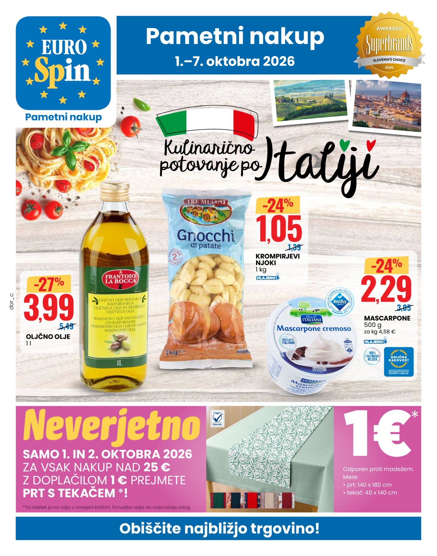 Eurospin katalog Pametni nakup 01.10.-07.10.2026.