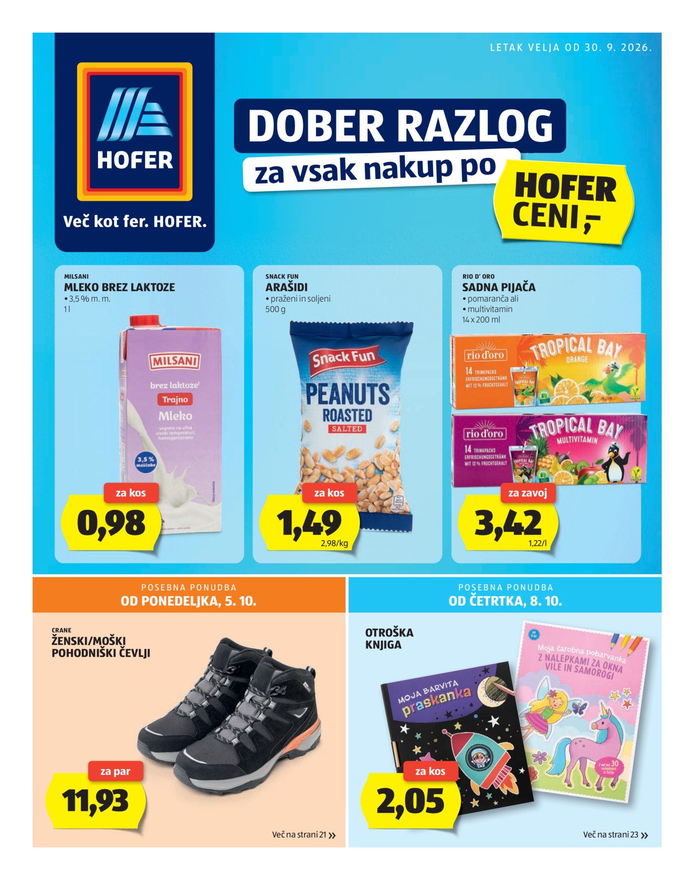 Hofer katalog 30.09.-06.10.2026.