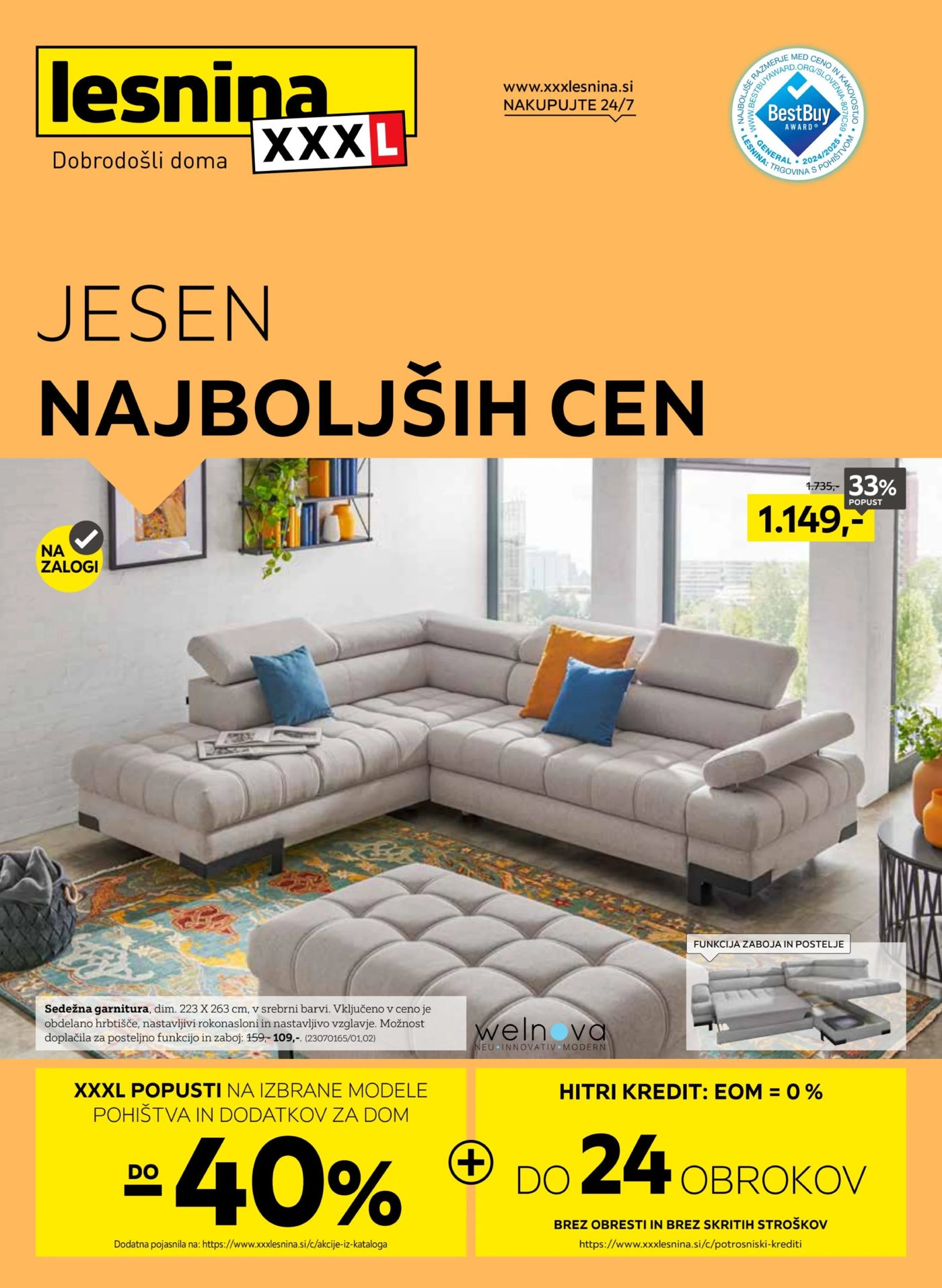 Lesnina Jesen najboljših cen 29.09.-20.10.2026.