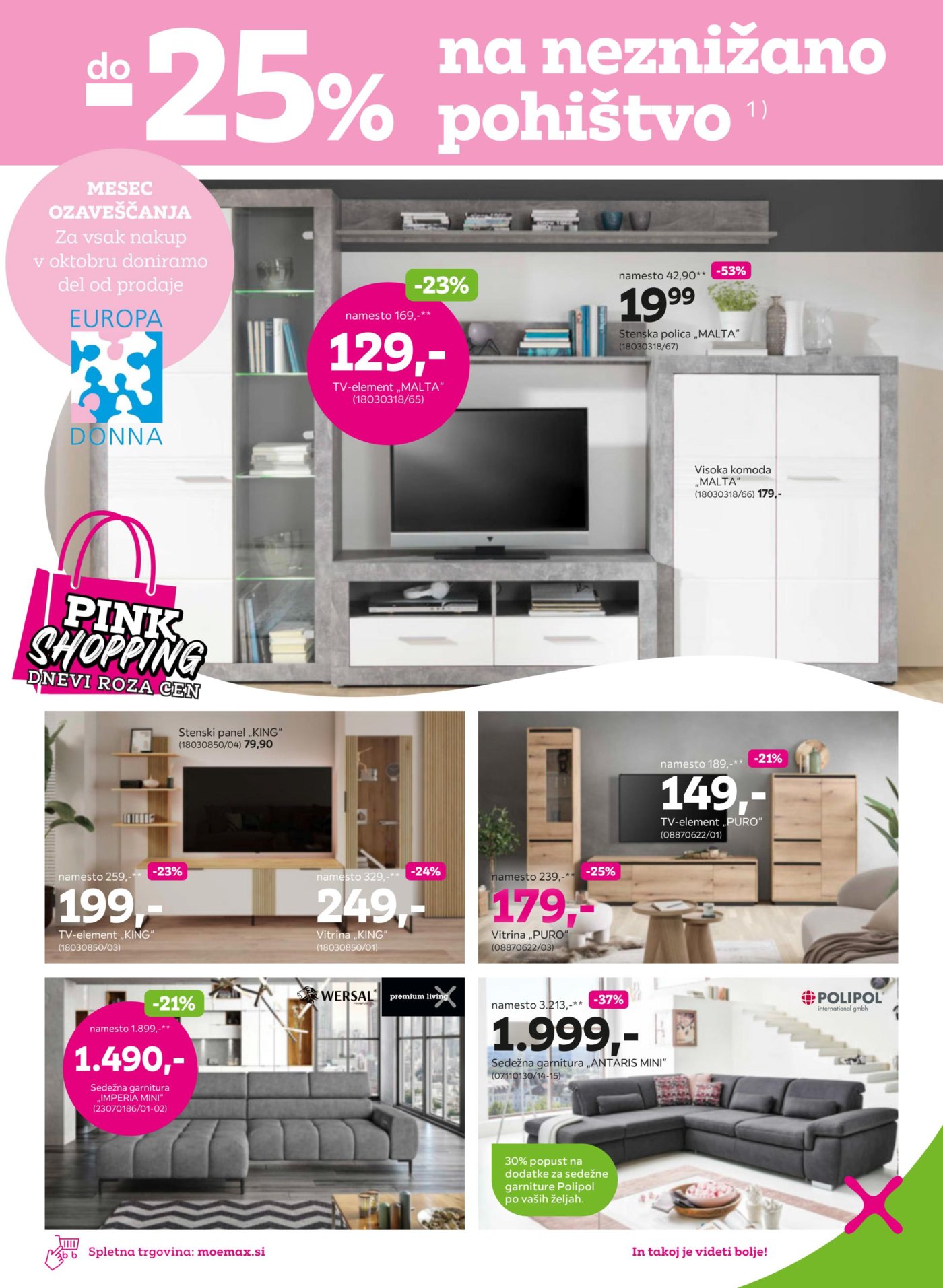 momaX Do -50% na izbrano pohištvo 28.9.-10.10.2026.