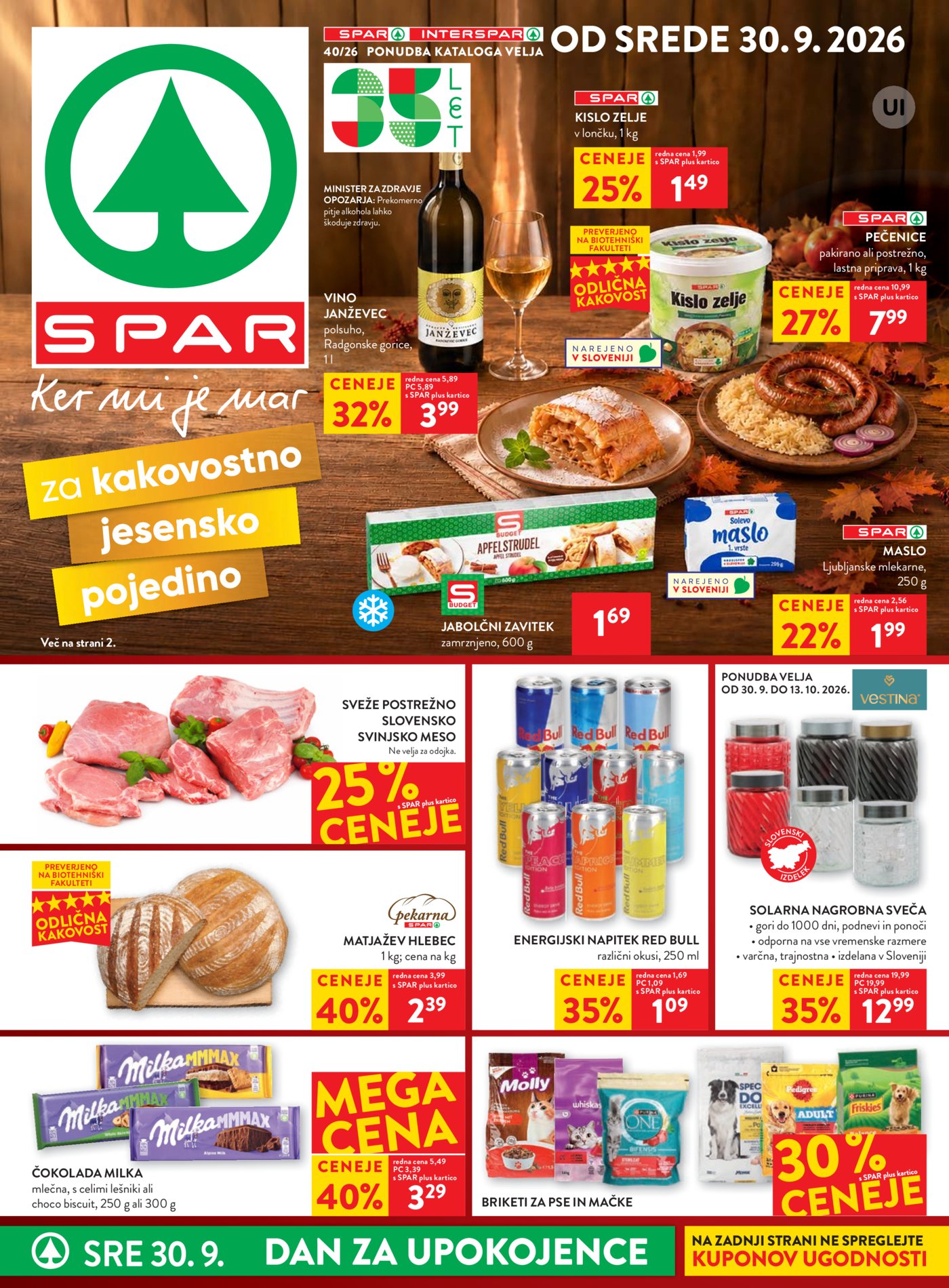 SPAR katalog od srede 30.09.-06.10.2026.