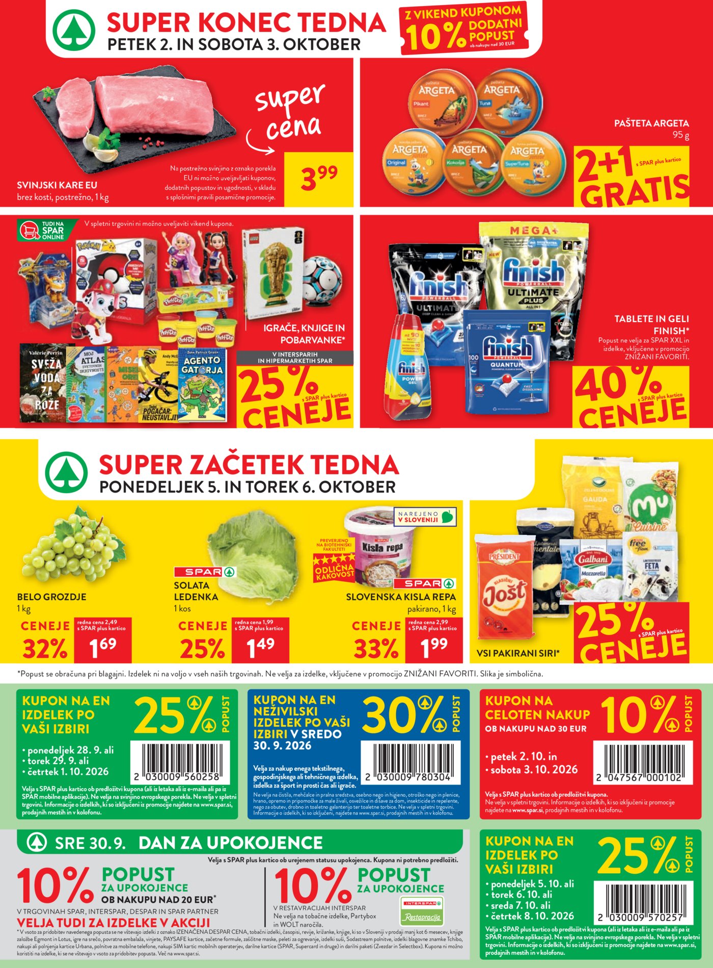 SPAR katalog od srede 30.09.-06.10.2026.