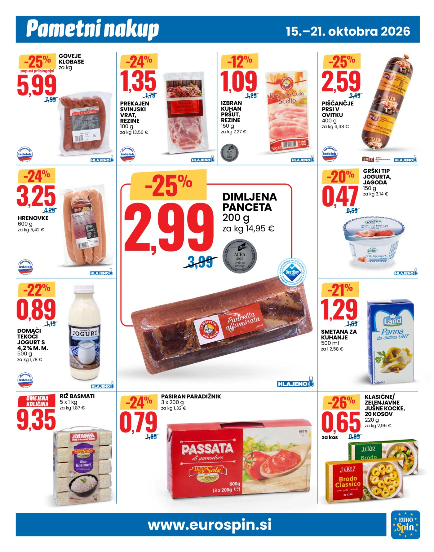 Eurospin katalog Pametni nakup 15.10.-21.10.2026.
