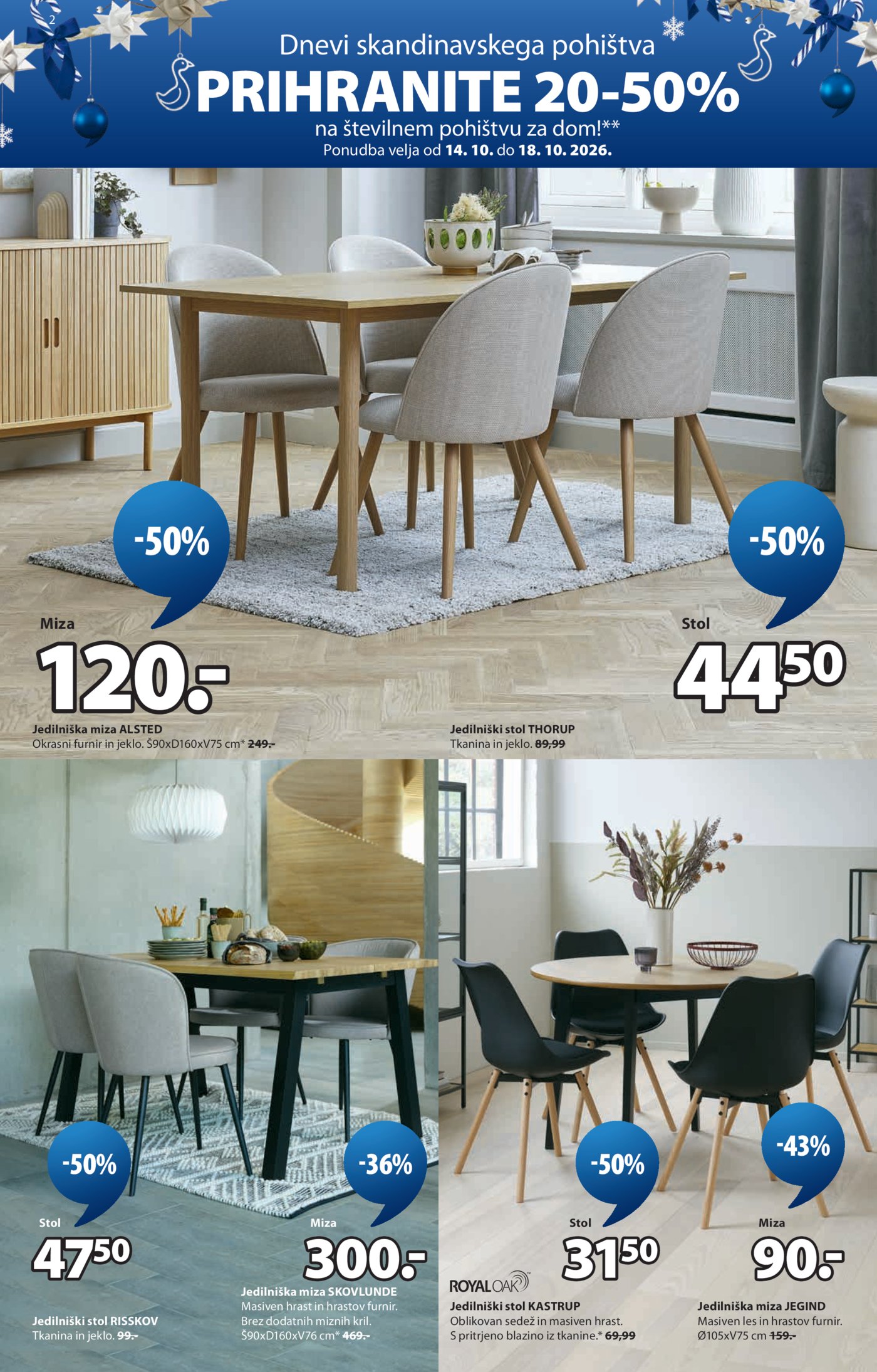 JYSK katalog Odlične skandinavske božične ponudbe 14.10.-29.11.2026.