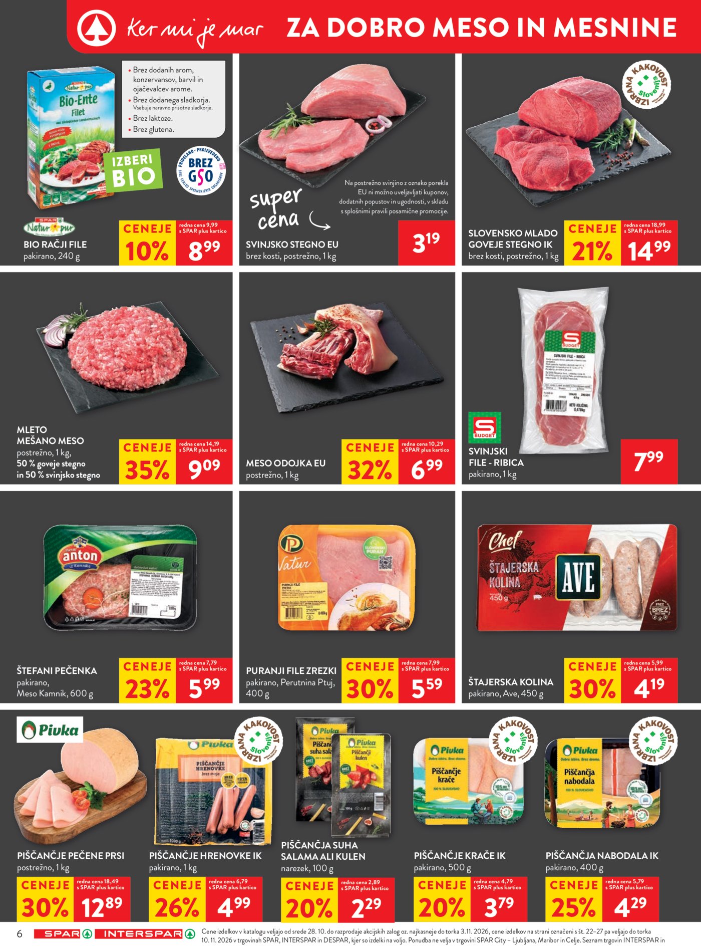 SPAR katalog od srede 28.10. - 03.11.2026.