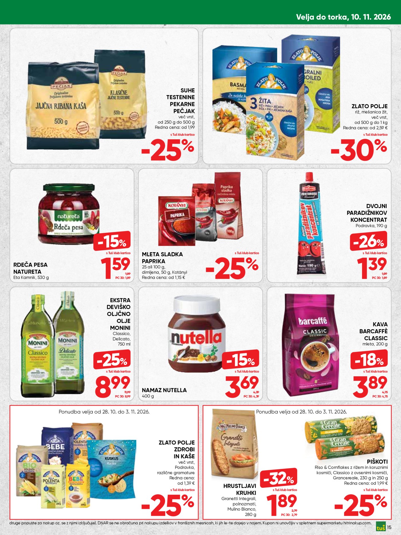 Tuš katalog od srede 28.10. - 10.11.2026.